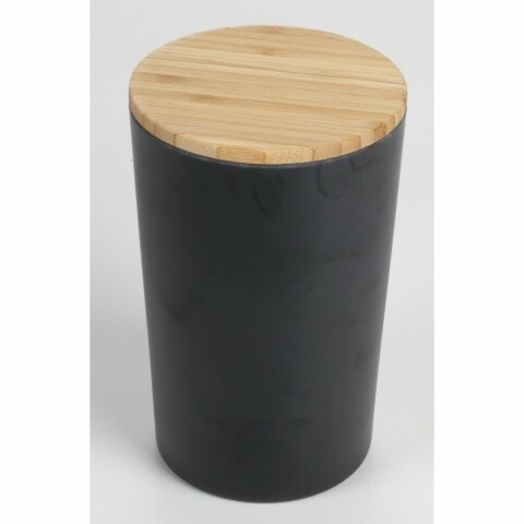 Black Bamboo Tárolódoboz, Jocca, 12 x 12 x 18.7 cm, bambusz, fekete/természetes