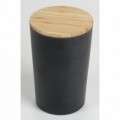 Black Bamboo Tárolódoboz, Jocca, 12 x 12 x 18.7 cm, bambusz, fekete/természetes