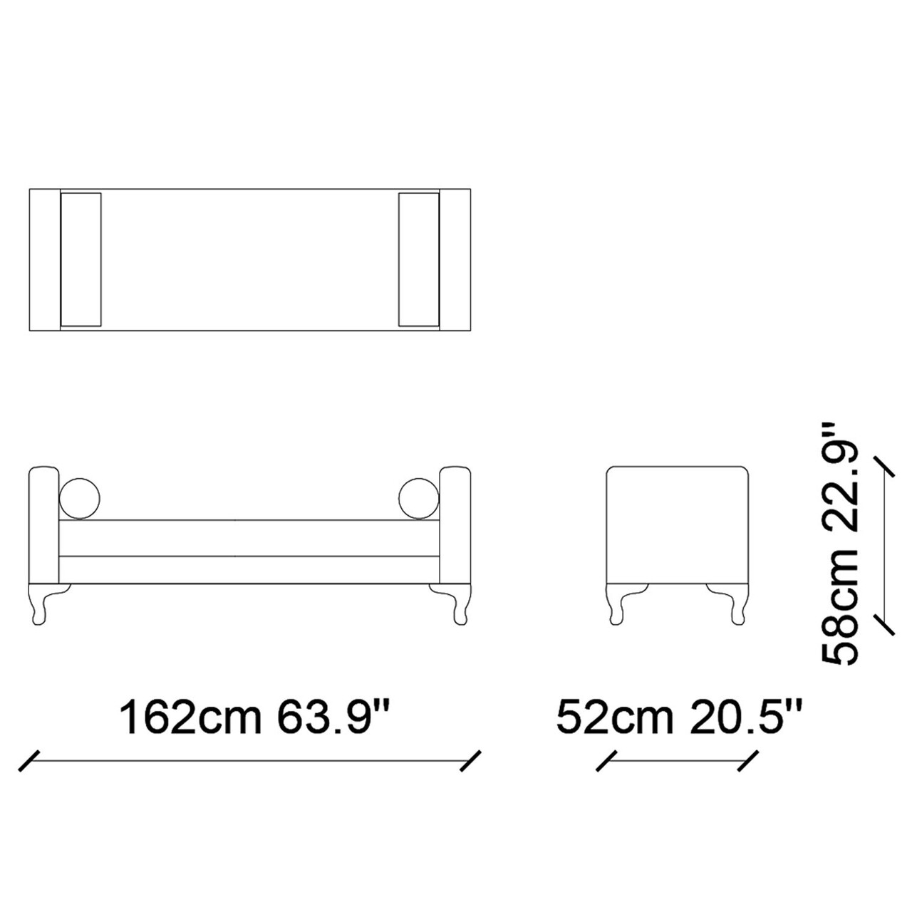 Nred Pad, Ndesign, 162x52x58 Cm, Fa, Krémszín