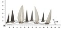 Decoratiune de perete 3D Regata, Mauro Ferretti, 119x3x51 cm, fier