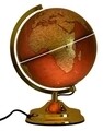 Globe Globe fénydekoráció, Mauro Ferretti, Ø25x38 cm, 1 x 40W, fekete / arany