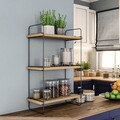 Kalune Design Fali polc, 40x20x66 cm, melaminált PAL, barna