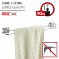 Wenko Relexion törölköző tartó, Turbo-Loc®, Wenko, 46*5x6 cm, rozsdamentes acél, ezüst