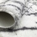 Covor de hol, Safari, 100x400 cm, Poliester, Gri/Alb