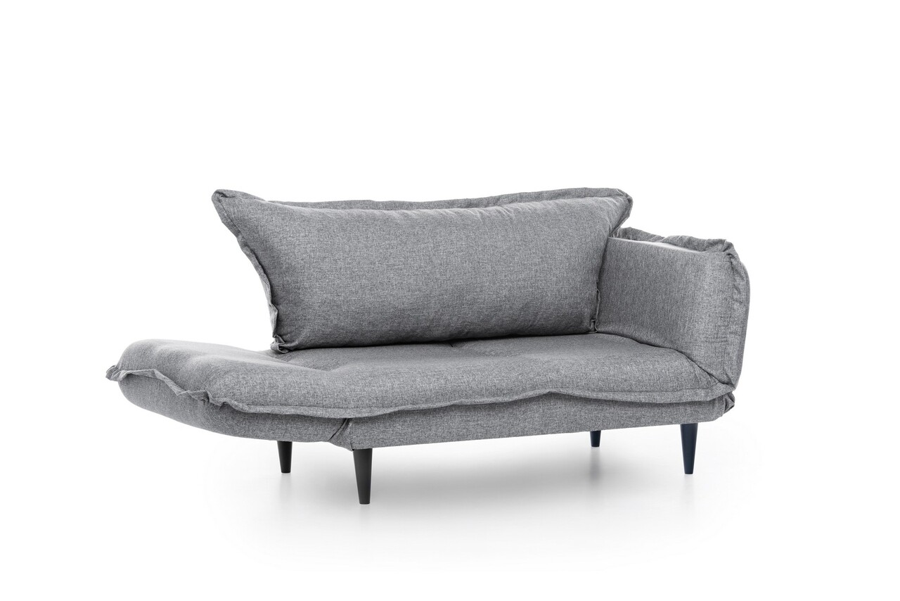 Vino Daybed Kihúzható Kanapé, Futon, 3 Személyes, 200x70 Cm, Fém, Szürke