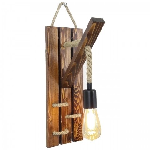 Minden Design fali lámpa, kézzel készített, 29x45x23 cm, Walnut