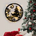 Tanelorn Fénydekoráció, XMASBLACK-027, 60x60 cm, fém, fekete