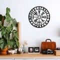 Vegvisir 2 Fali dekoráció, Tanelorn, 61x61 cm, fém