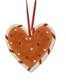 Gömb Heart, Decoris, 9x12 cm, dolomit, piros