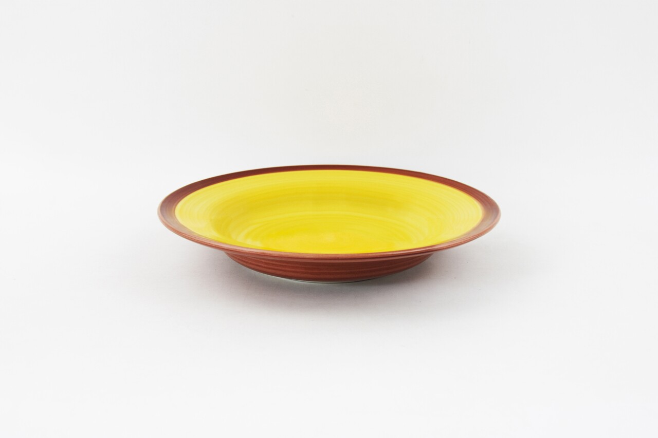 Cadiz 6 darabos Tányér szett tésztának, Heinner, Ø22 cm, kerámia, sárga