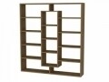 Biblioteca Wooden Art, Ample Walnut, 125x135.7x22 cm