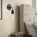 Harput N-1322 fali lámpa, Noor, 12 x 20 cm, 1 x E27, 100W, fekete