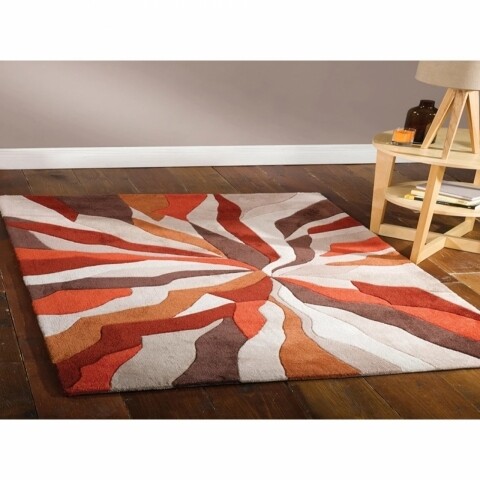 Szőnyeg Infinite Splinter Orange, Flair Szőnyegek, 80 x 150 cm, 100% poliészter, narancs / bézs