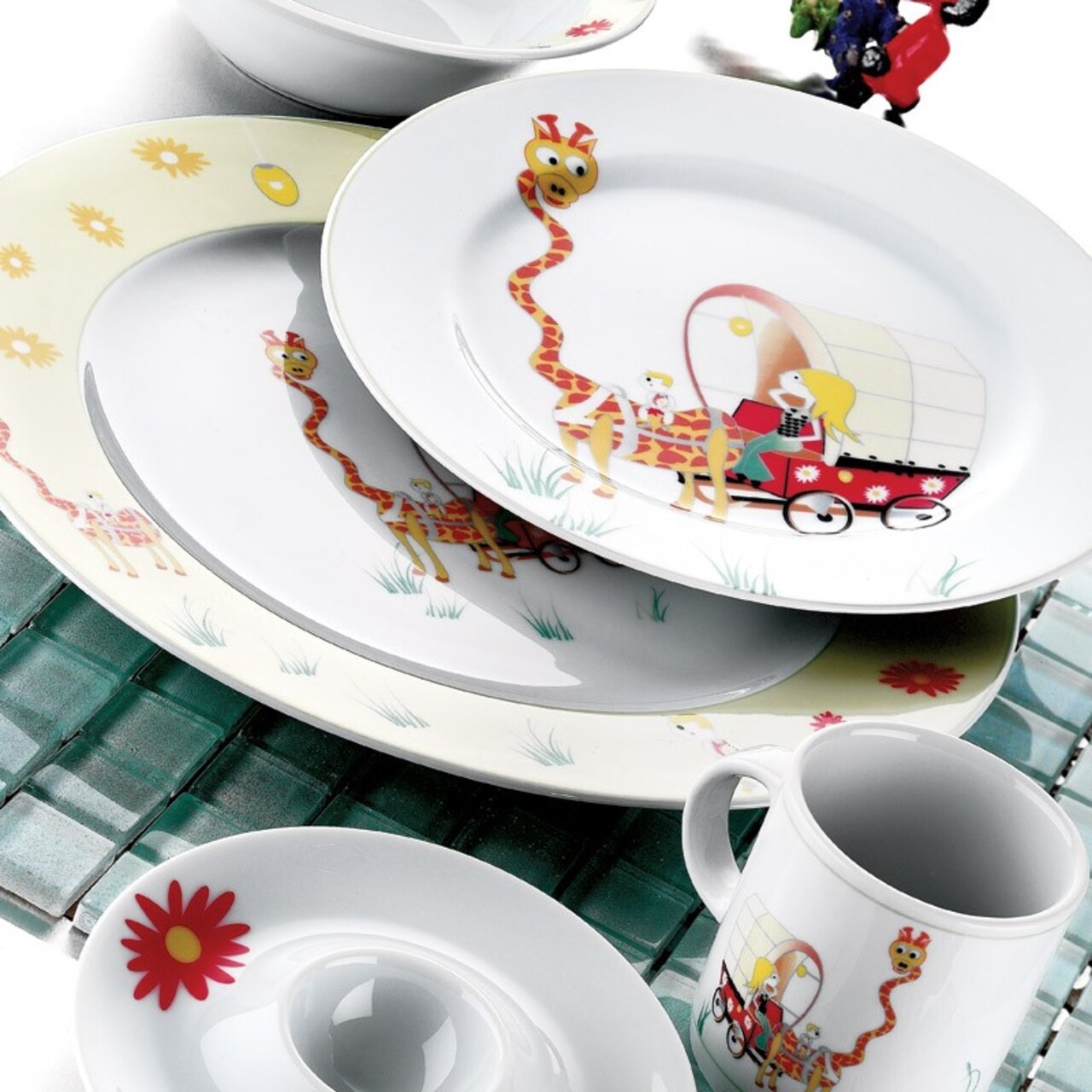 Kutahya Porselen Étkészlet Gyerekeknek, CRN05MT9014080, 5 Darabos, Porcelán, Színes