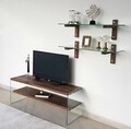 Neostill TV Komód fali polcokkal TV105, 120 x 45 cm/85 x 25 cm, mogyorószín