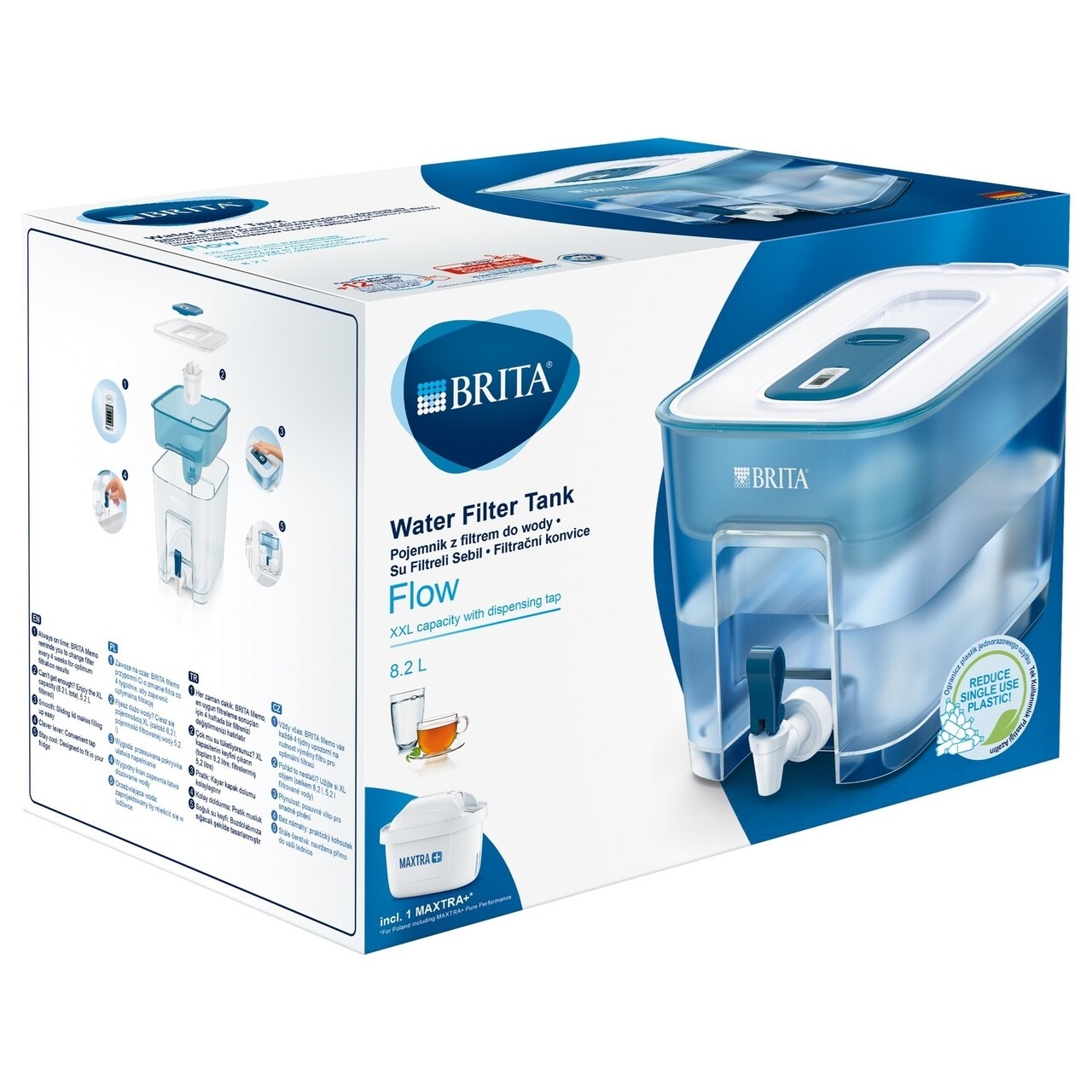 BRITA Flow 8,2 Literes Szűrőtartály (kék)