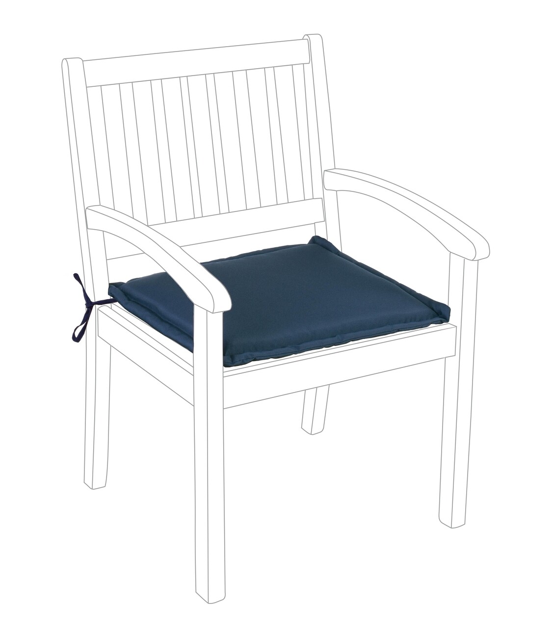 Poly180 Párna kerti székhez, Bizzotto, 49 x 52 cm, vízhatlan poliészter, kék