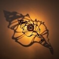 Shadow Fali lámpa, 597 - A, E27, 100 W, fém/MDF, fekete