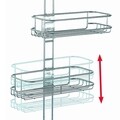 Linea Felfüggeszthető fürdőszobai rendszerező, iDesign, állítható, 27x11.5x56 cm, acél