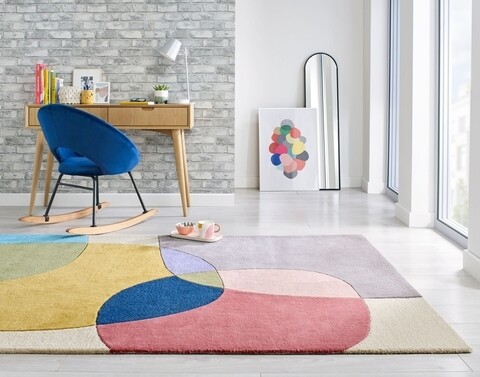 Carpet Glow Multi, Flair szőnyegek, 120 x 170 cm, gyapjú, többszínű