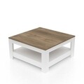 Grado Dohányzóasztal, Minima, 89,6x89,6x46,2 cm, mogyoró/fehér