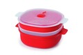 Dupla mikrohullámú pároló, Snips Steamer, 4 L, polipropilén, piros