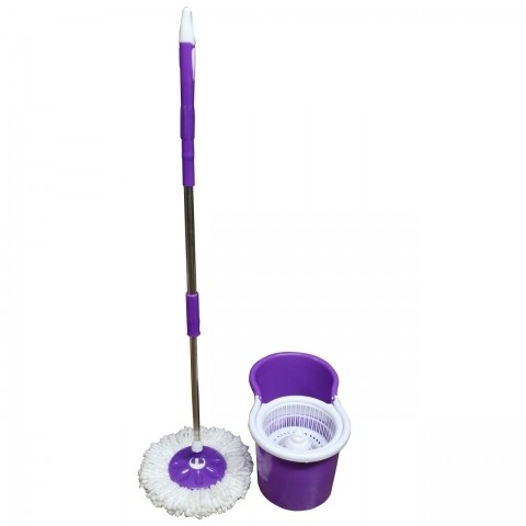 Vödör forgatható felmosóval Primo Purple, Vanora, 12 L, fehér / lila