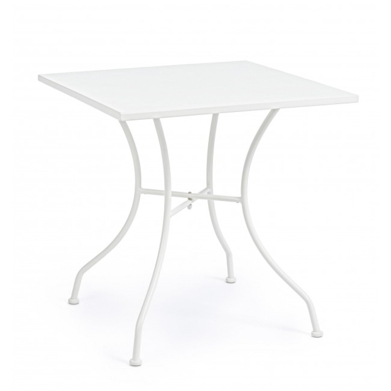 Kelsie kerti asztal, bizzotto, 70x70x71 cm, acél, fehér