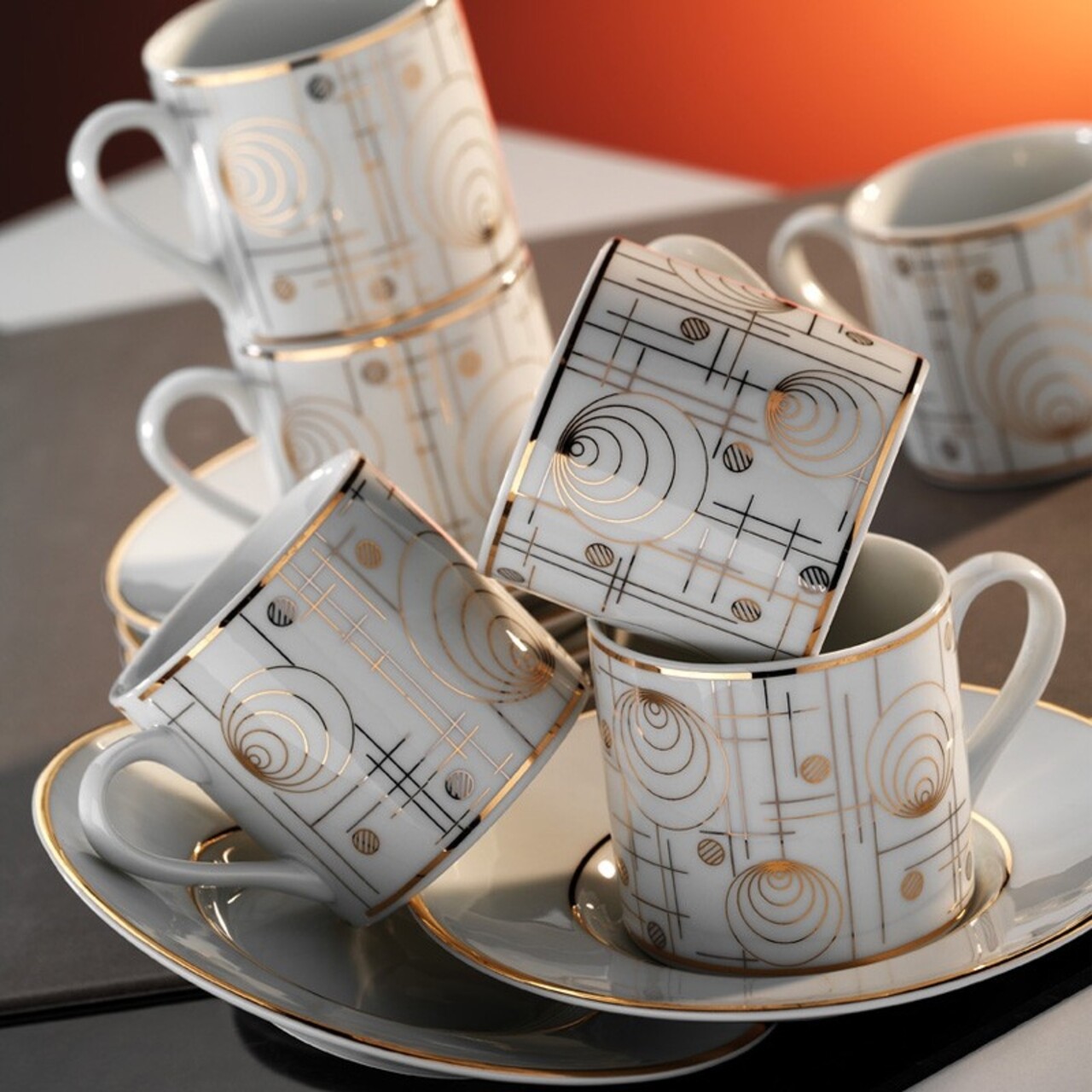 Kutahya Porselen Kávés készlet, RU12KT4307042, 12 darabos, porcelán