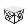 Woda White Dohányzóasztal, Puqa Design, 53,5x53,5x41,8 cm, fehér