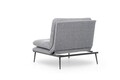 Martin Solo Kihúzható fotel, Futon,130x90 cm, fém, szürke