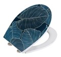 Capac de toalta cu sistem automat de coborare, Wenko, Easy-Close Big Leaves, 38 x 44.5 cm, duroplast, multicolor