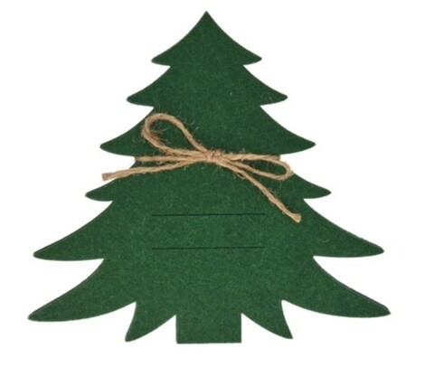 Tree 4 db Evőeszköz tartó, 20x18.5x1.5 cm, nemez, zöld