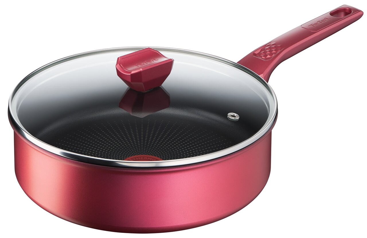 Tefal Saute Serpenyő Fedővel, Daily Chef, 24 Cm Ø, Alumínium/üveg