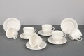 Kutahya Porselen 6 db Csésze és 6 db Kistányér, CPR12CT0014, 180 ml, porcelán, fehér