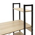 Office Hero, Pakoworld, 90x40x110 cm, MDF / fém, juhar / fekete