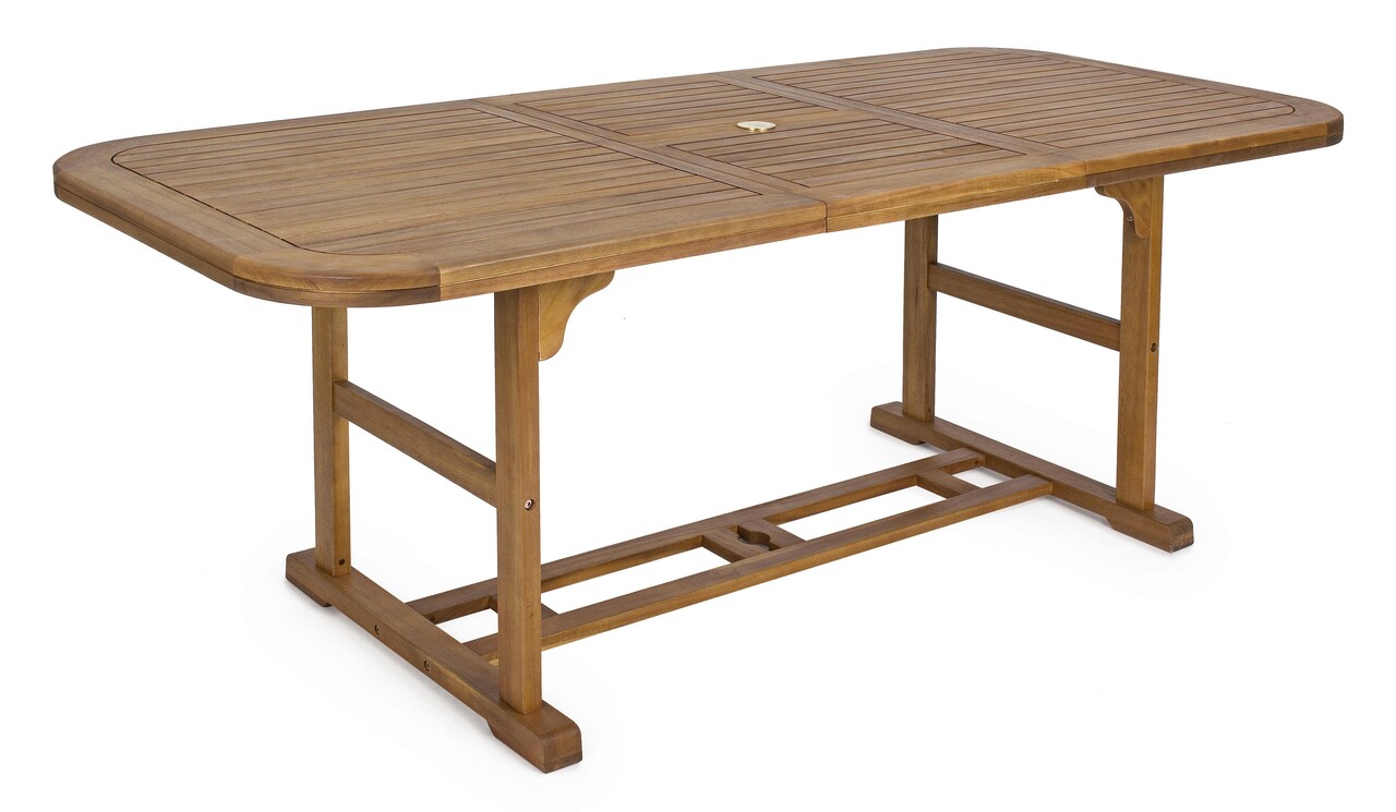 Rectangle Noemi Kerti összecsukható asztal, Bizzotto, 150-200 x 90 x 74 cm, akácfa
