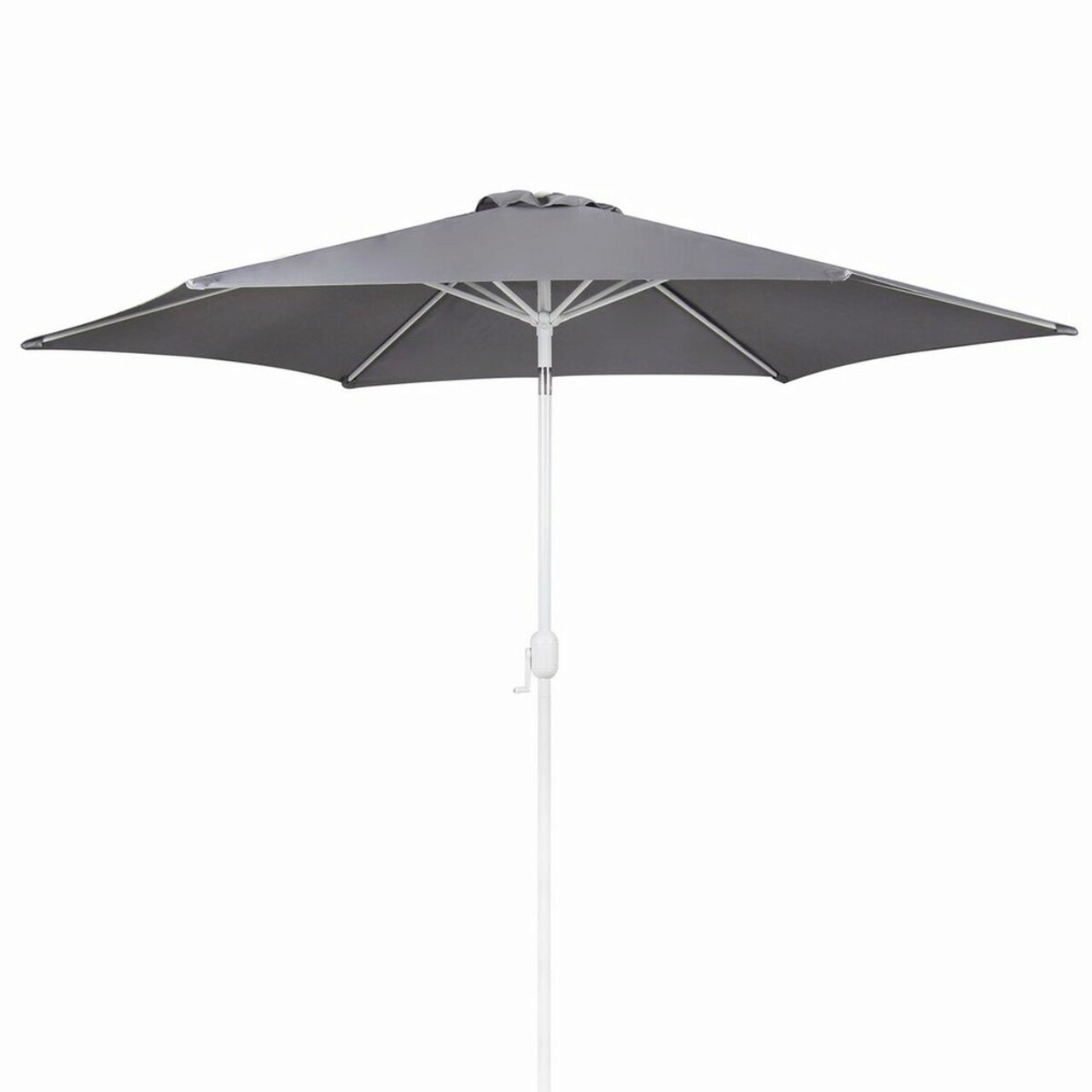 Thais Kerti/terasz napernyő, Ø350 cm, kurblival, oszloppal Ø48 mm, alumínium, szürke