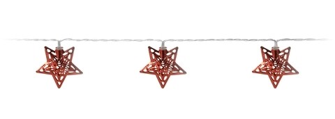 Csillagszerelés, 10 LED, 120 + 30 cm, piros