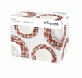 Asztal, 18 db, Tognana, Olimpia Scotland Red, porcelán, sokszínű