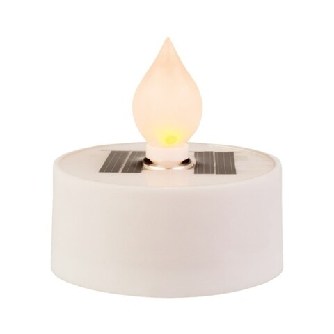 LED Flame gyertya, Dekor, 5,5x2,5 cm, fehér