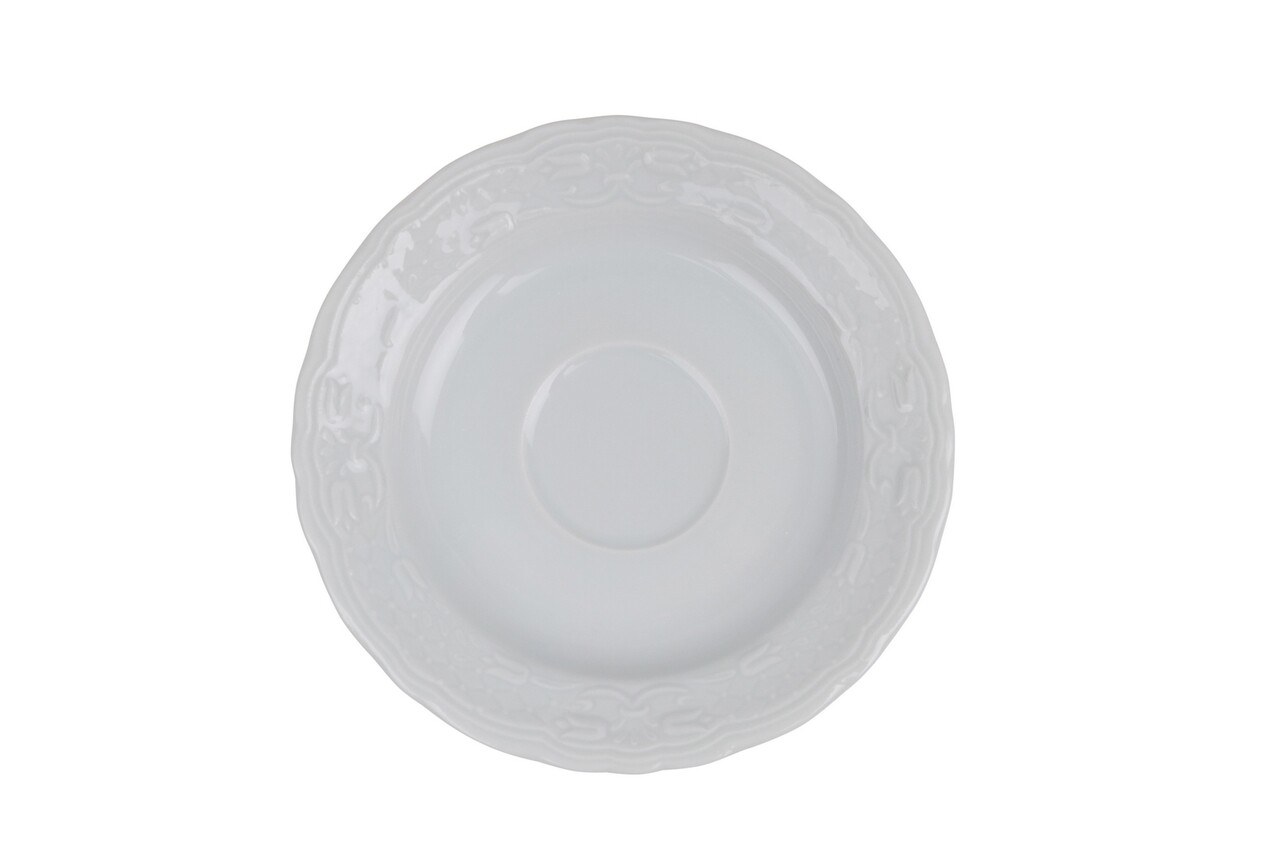 6 Db Csésze + 6 Tányér Készlet, Kutahya Porselen, LL12KT00, 50 Ml, Porcelán, Fehér