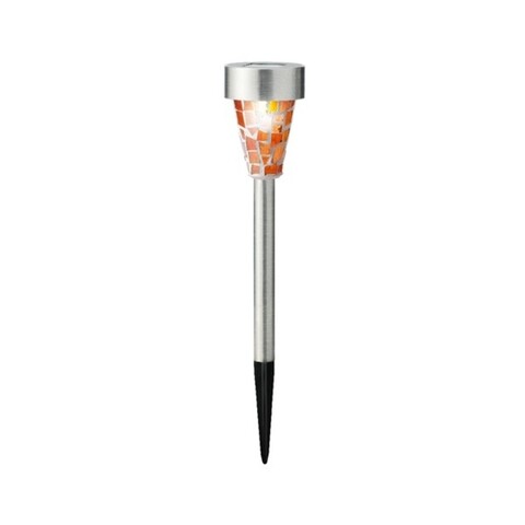 Mosaic Stake Kerti lámpa, Lumineo, 7.3x28 cm, rozsdamentes acél, narancssárga