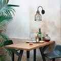 Alacati N-1099 fali lámpa, Noor, 27 x 34 cm, 1 x E27, 100 W, fekete
