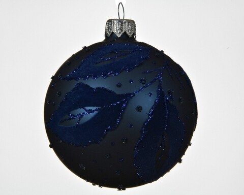 Globe Leaf, Decoris, Ø8 cm, üveg, kék