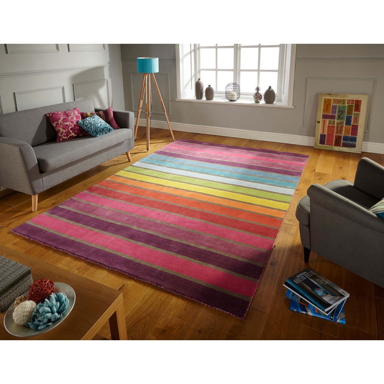 Flair Rugs Ilusion Candy Multi Color szőnyeg, Flair Szőnyegek, 80 x 150 cm, 100% gyapjú, sokszínű