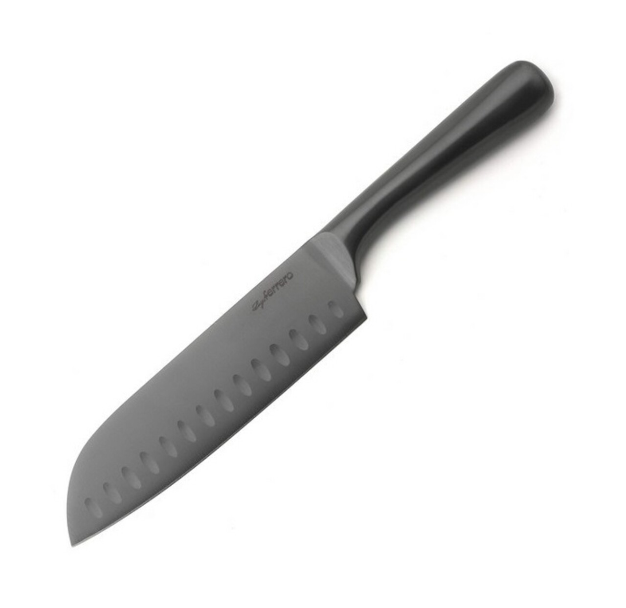 Luigi Ferrero santoku kés, FR-2318BT, 18 cm, rozsdamentes acél / fekete titán bevonat