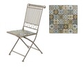 Toulouse Mosaic kerti szék, Decoris, 45x38x90 cm, krémszínű / tarka