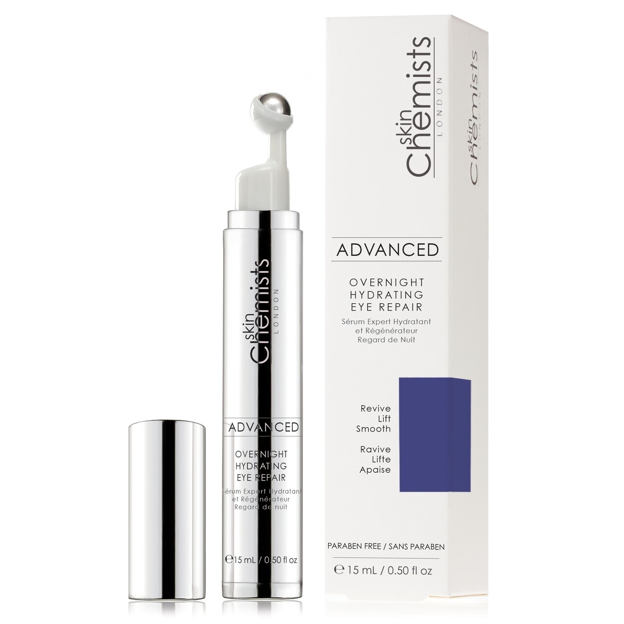 Ránctalanító Szemkontúr Szérum, SkinChemists, Advanced Overnight Hydrating Eye Repair, 15 Ml