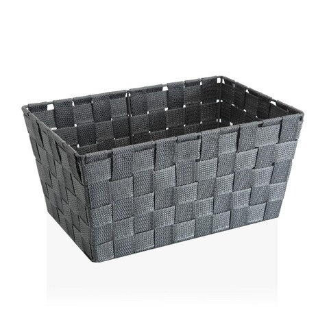 Large Tárolókosár, Versa, 30 x 20 x 15 cm, textil anyag, világosszürke